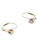 Diamond Solitaire Leverback Earrings in Yellow Gold